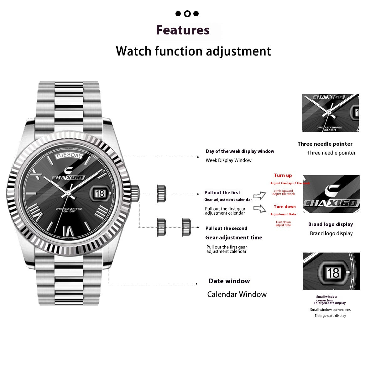 Fashion Men's Watch Steel Band Large Dial Quartz Wrist Watch Abysaz Kollectionz