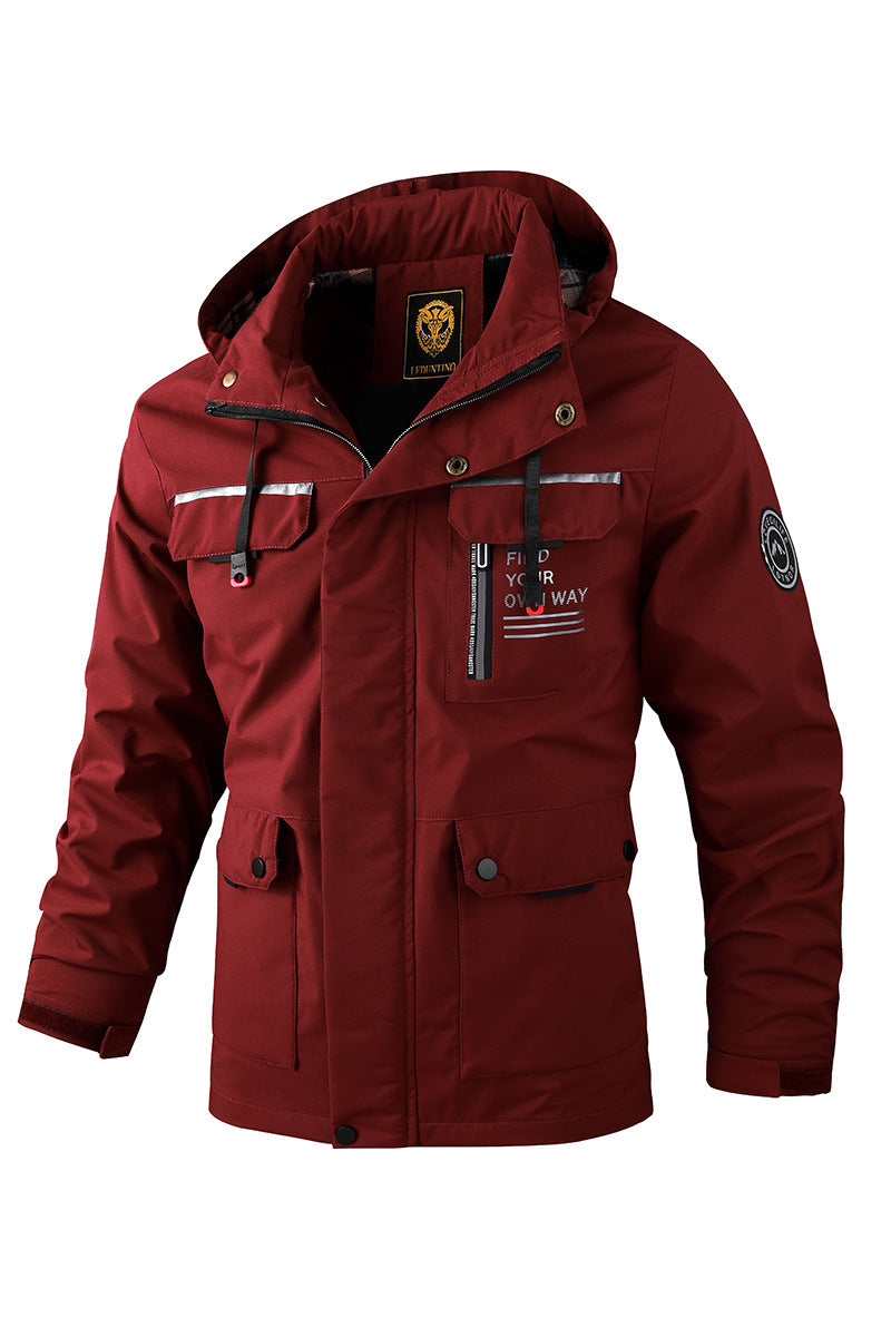 Fashion Men's Casual Windbreaker Jackets Hooded Jacket Man Waterproof Outdoor Soft Shell Winter Coat Clothing Warm Thick Tops Abysaz Kollectionz