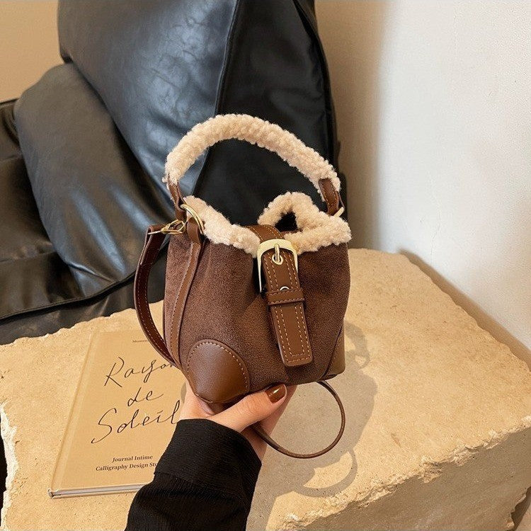 Crossbody Bags Women Shoulder Bag Casual Retro Plush Bag Versatile Plush Designer Bags Purse And Handbags Female Bags - Abysaz Kollectionz