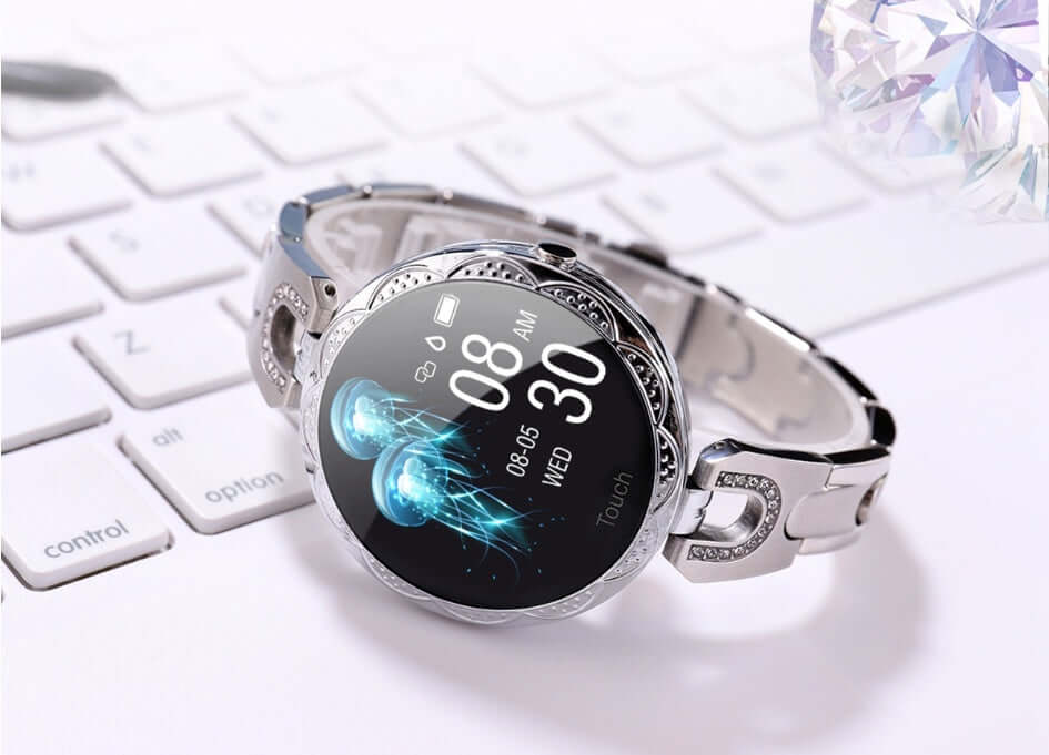 Abysaz Kollectionz Fashion Women's Smart Watch Waterproof Wearable Device Heart Rate Monitor Sports Smartwatch for Women Ladies - Abysaz Kollectionz