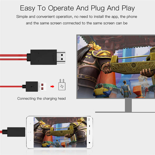 Type-C To HDMI Three In One Mobile Phone Projection Cable Abysaz Kollectionz
