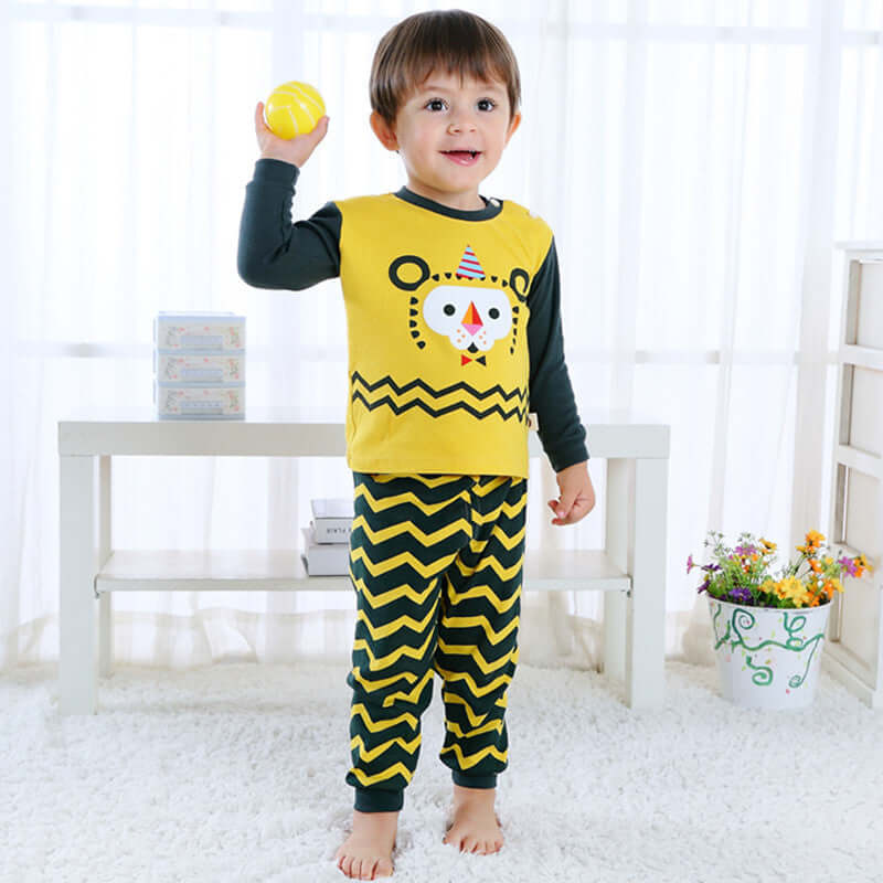 Children's Home Wear Long Sleeve Baby Thermal Pajamas Baby Underwear Set Kids - Abysaz Kollectionz