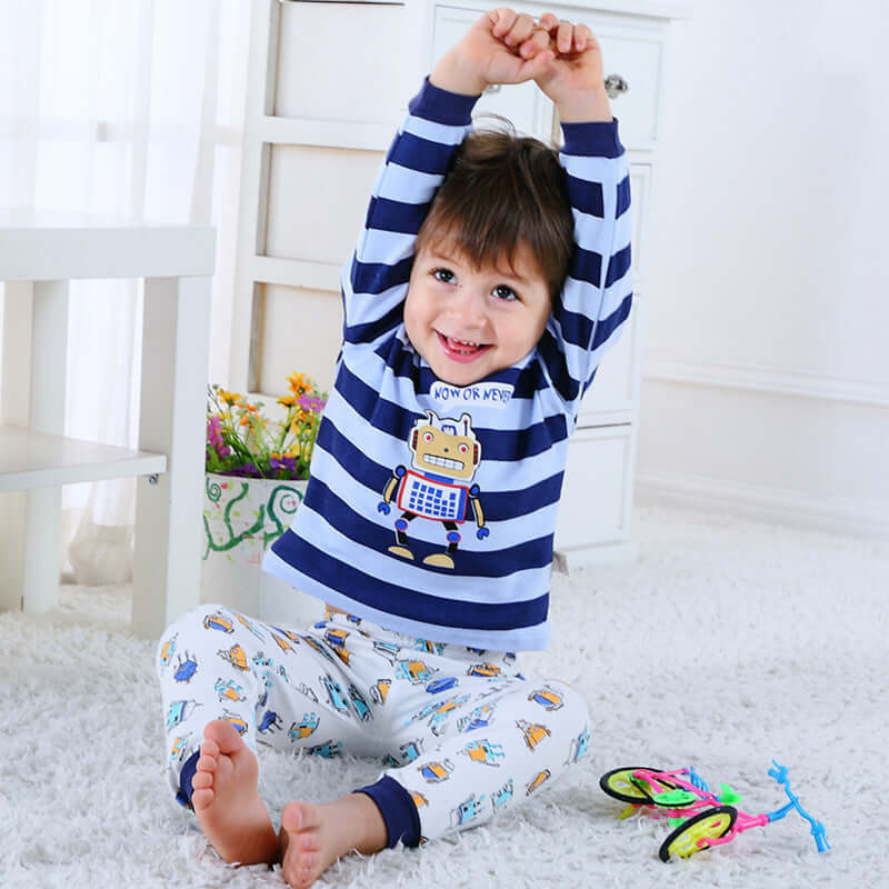Children's Home Wear Long Sleeve Baby Thermal Pajamas Baby Underwear Set Kids Abysaz Kollectionz
