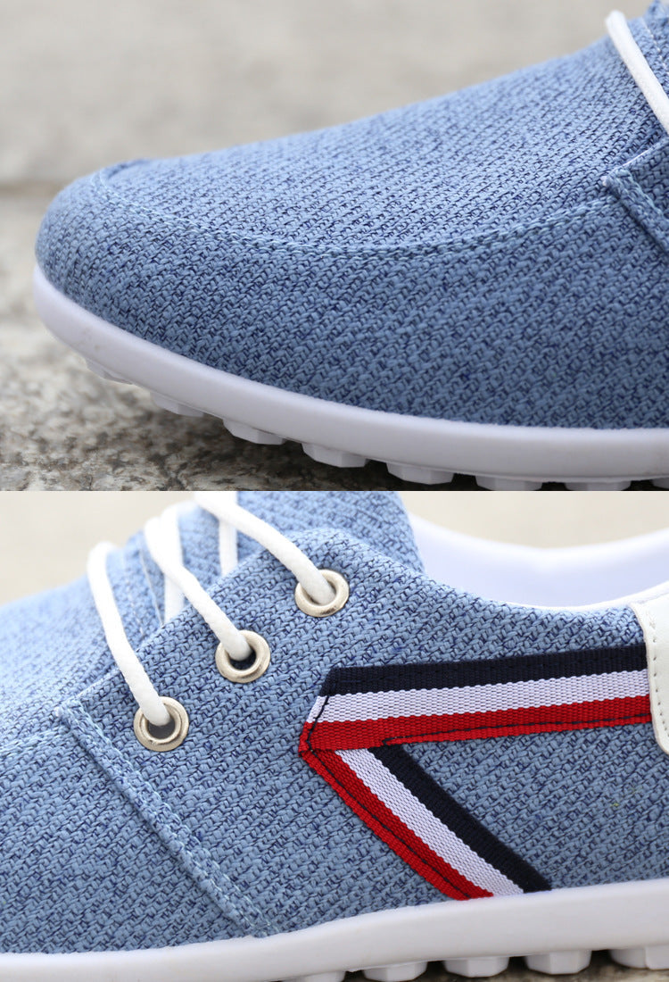 Men'S Soft-Soled Canvas Shoes, Sports And Leisure Old Beijing Cloth Shoes, Peas Shoes Abysaz Kollectionz