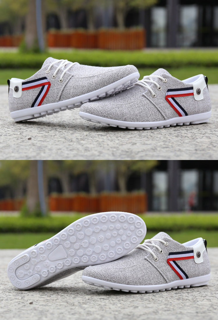 Men'S Soft-Soled Canvas Shoes, Sports And Leisure Old Beijing Cloth Shoes, Peas Shoes Abysaz Kollectionz
