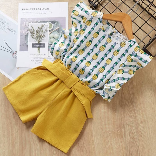 Kids Girls Clothes For Baby Girl Kids T-Shirt Shorts Suit - Abysaz Kollectionz