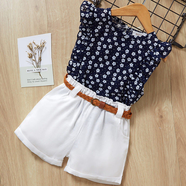 Kids Girls Clothes For Baby Girl Kids T-Shirt Shorts Suit - Abysaz Kollectionz