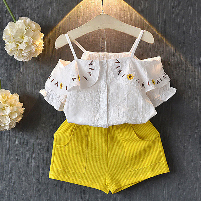 Kids Girls Clothes For Baby Girl Kids T-Shirt Shorts Suit Abysaz Kollectionz