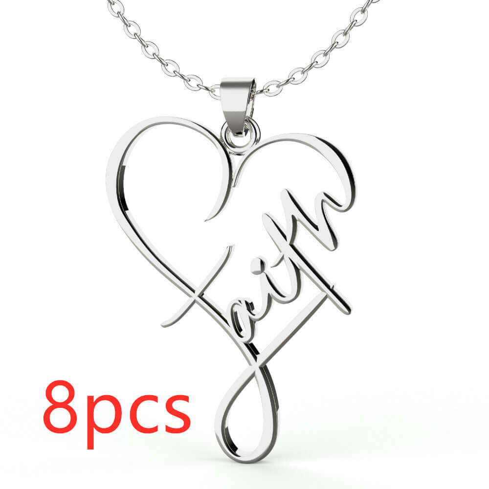 Abysaz Kollectionz European And American Necklace Heart Of Faith Pendant - Abysaz Kollectionz