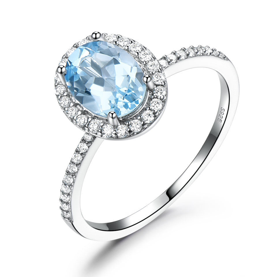 Oval Classic  Morganite Ring Female Jewellery Abysaz Kollectionz