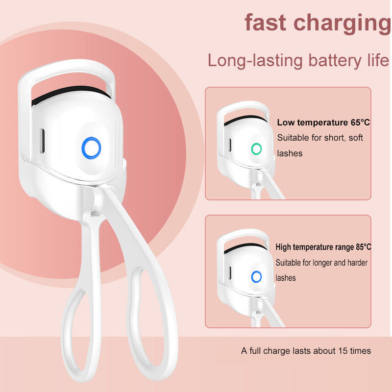 Eyelash Curler Portable Electric Heated Comb Eye Lash Long Lasting Eyelashes Curls Thermal Eyelash Curler Makeup Tools Heated Eyelash Curlers,Rechargeable Electric Eyelash Curler,Handheld Eyelash Heat Abysaz Kollectionz