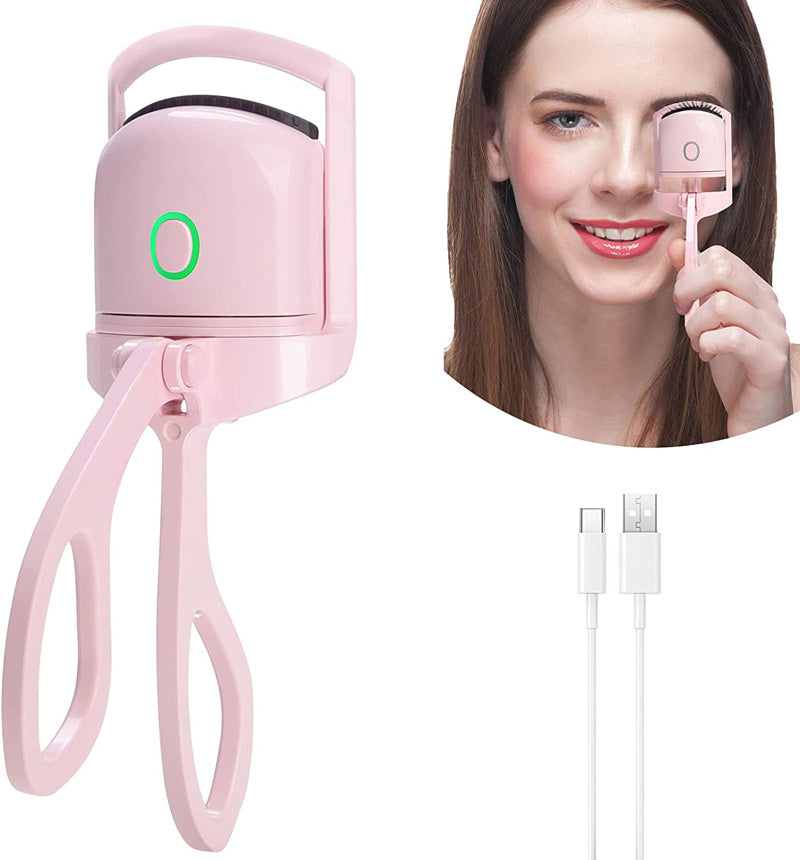 Eyelash Curler Portable Electric Heated Comb Eye Lash Long Lasting Eyelashes Curls Thermal Eyelash Curler Makeup Tools Heated Eyelash Curlers,Rechargeable Electric Eyelash Curler,Handheld Eyelash Heat Abysaz Kollectionz