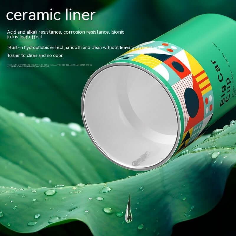 Creative Ceramic Inner Pot Intelligent Temperature Measuring Vacuum Cup - Abysaz Kollectionz