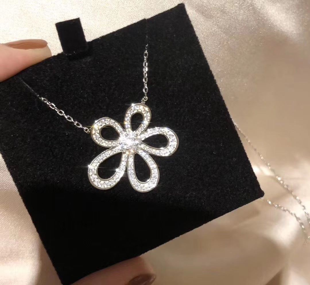 S925 Sterling Silver Five Petal Jewellery Set Abysaz Kollectionz