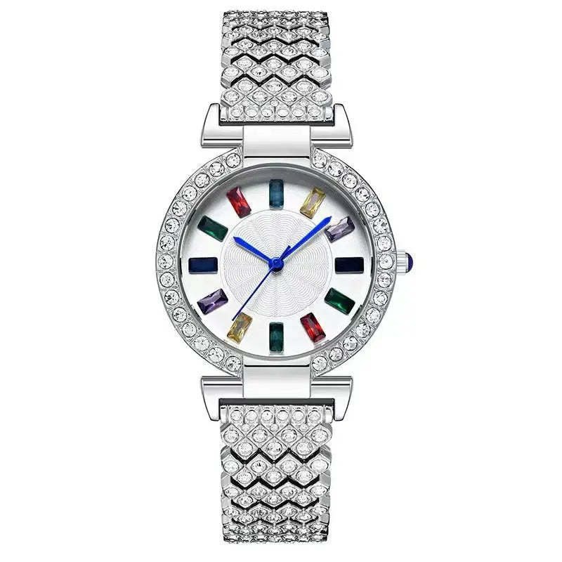 Full Diamond Quartz Bracelet Watch Fashion All-match Fashion Wrist Watch - Abysaz Kollectionz