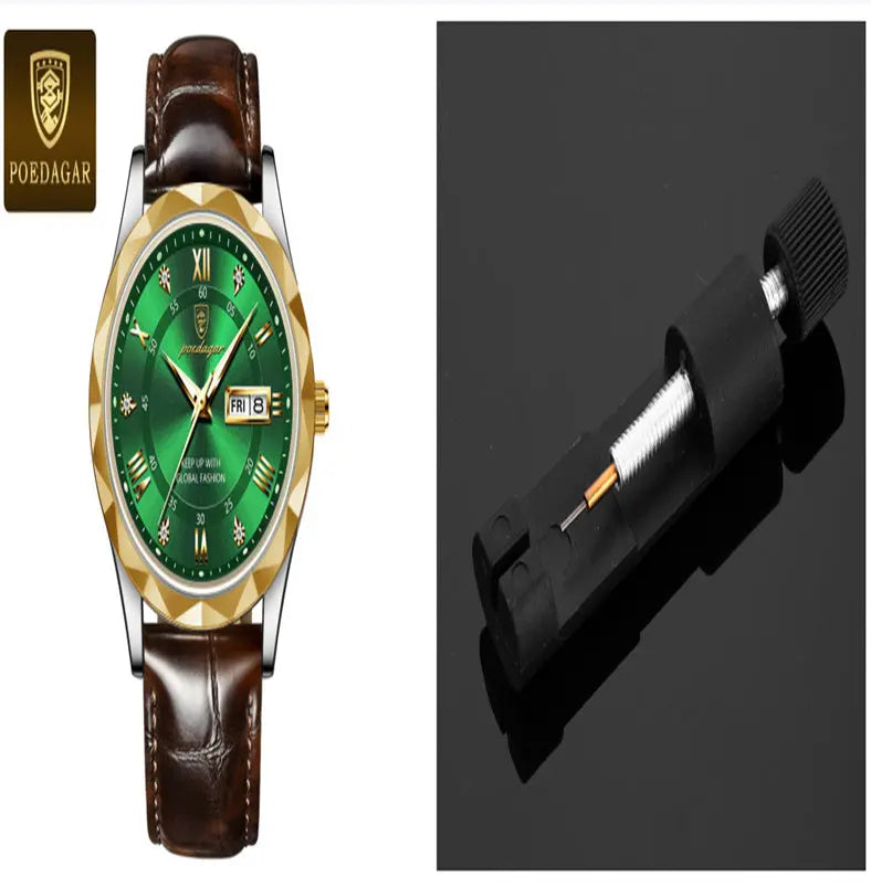 Leather Belt Men's Luxury Fashion Quartz Wrist Watch - Abysaz Kollectionz