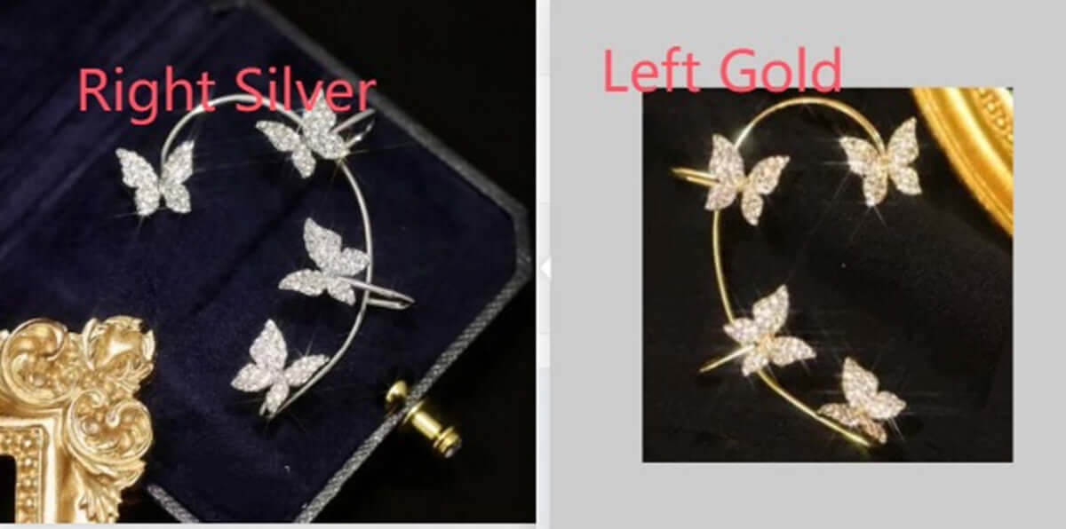 Abysaz Kollectionz Fashion Earring Butterfly Ear Clip And Ear Hook Jewelry - Abysaz Kollectionz