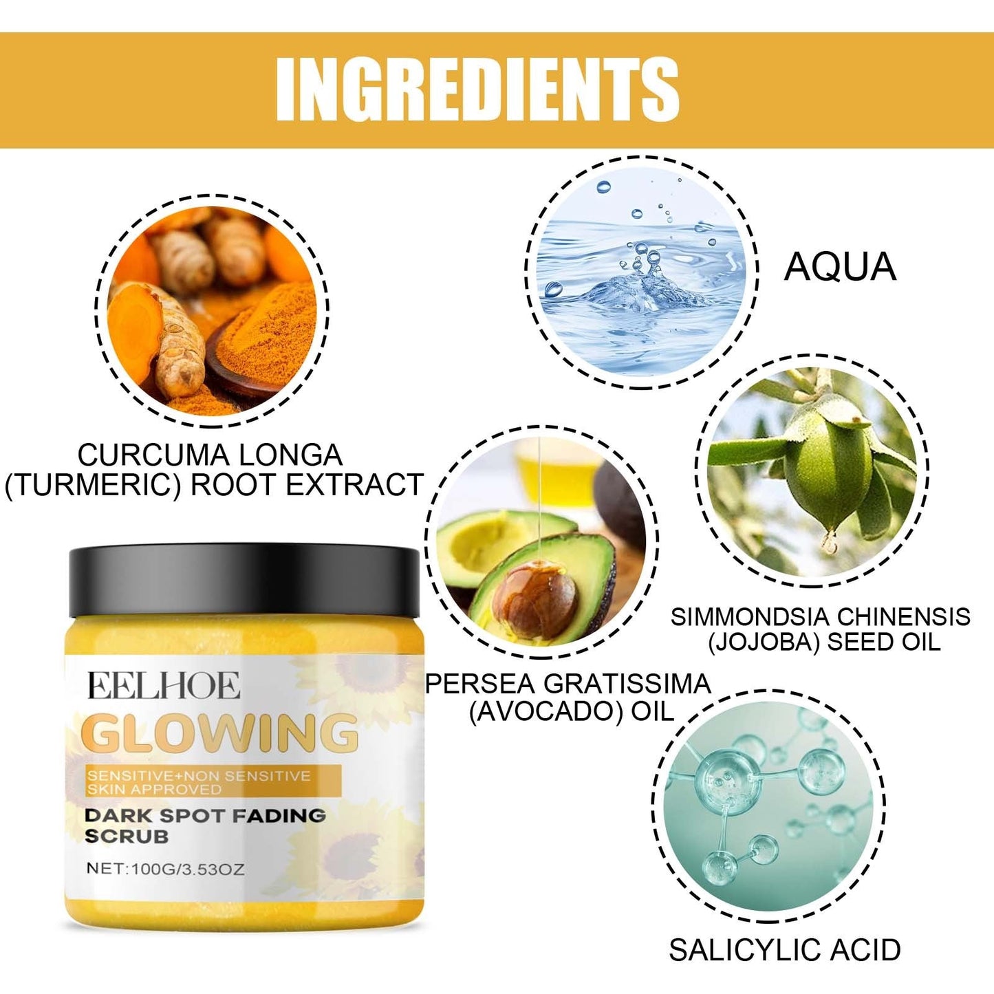 Eelhoe Turmeric Exfoliating Facial Scrub For Deep Cleansing Of Delicate Pores And Beauty Cleansing Treatment Abysaz Kollectionz