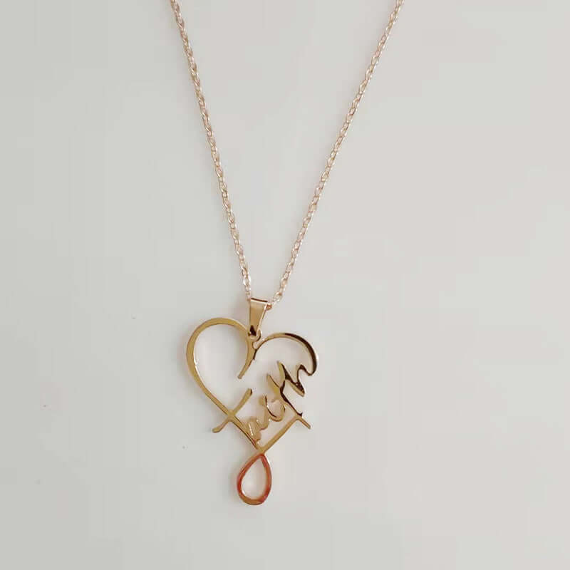 Abysaz Kollectionz European And American Necklace Heart Of Faith Pendant Abysaz Kollectionz