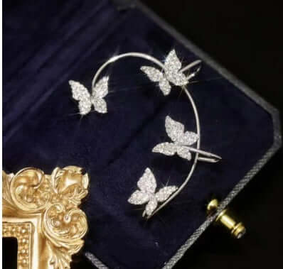 Abysaz Kollectionz Fashion Earring Butterfly Ear Clip And Ear Hook Jewelry - Abysaz Kollectionz