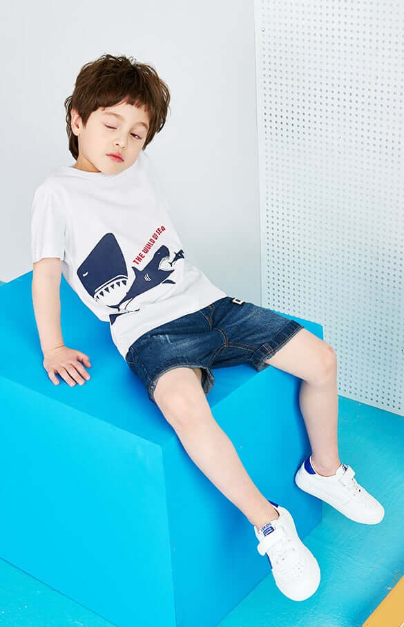 Summer Children's Wear Korean Fashion Children's Short Sleeve T-Shirt Cotton Kids Clothes Summer Boy Half Sleeve Top - Abysaz Kollectionz