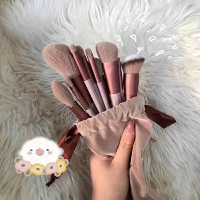 Makeup Brush Set- Soft And Fluffy Professional Makeup Foundation, Powder Eyeshadow, Kabuki Mixed Makeup Brush, Beauty Kit, Makeup Sponge, Beauty Gift, Makeup Beginner -13 Pieces Abysaz Kollectionz