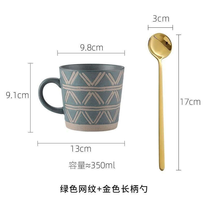 Stoneware Mug Coffee Cup Couple Water Cup - Abysaz Kollectionz