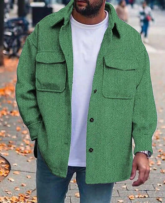 Coat Men Polo Collar Top Men Fashion Work Clothes Abysaz Kollectionz