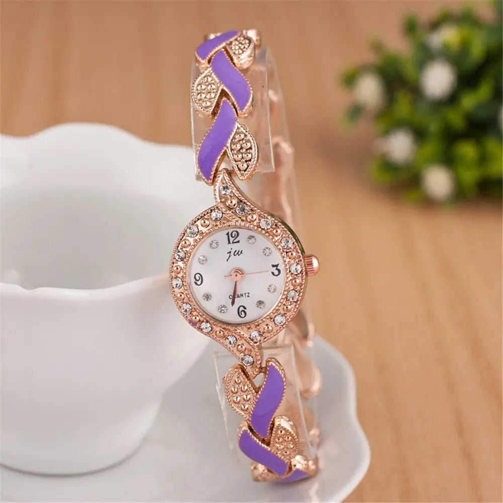 Leaf bracelet quartz wrist watch - Abysaz Kollectionz