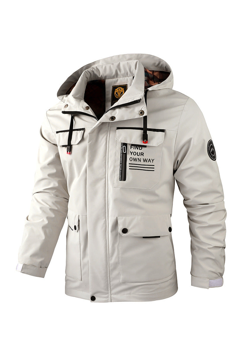 Fashion Men's Casual Windbreaker Jackets Hooded Jacket Man Waterproof Outdoor Soft Shell Winter Coat Clothing Warm Thick Tops Abysaz Kollectionz
