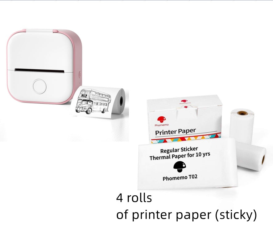 Portable Mini Thermal Label Printer Home Photo Printer Student Wrong Question Printer Bluetooth-compatible Mini Label Printer Price Tag Abysaz Kollectionz