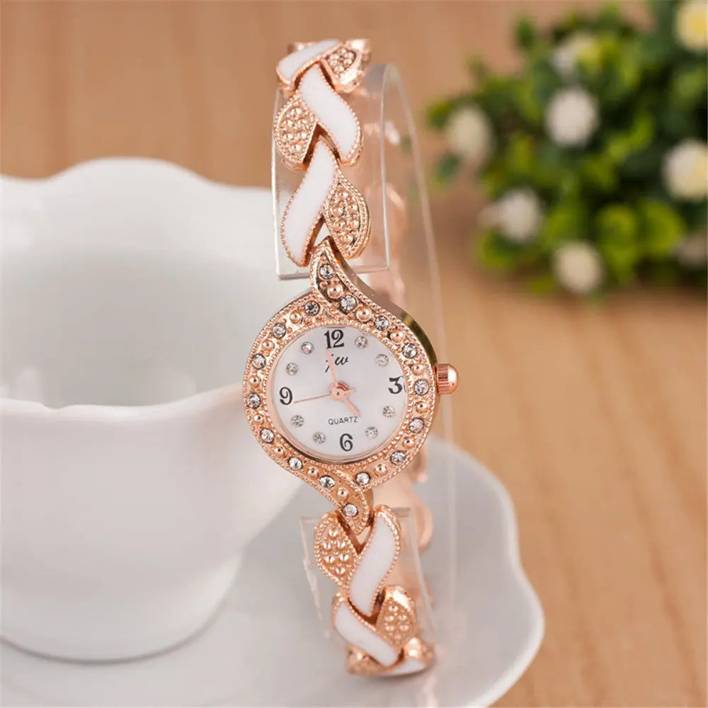 Leaf bracelet quartz wrist watch - Abysaz Kollectionz
