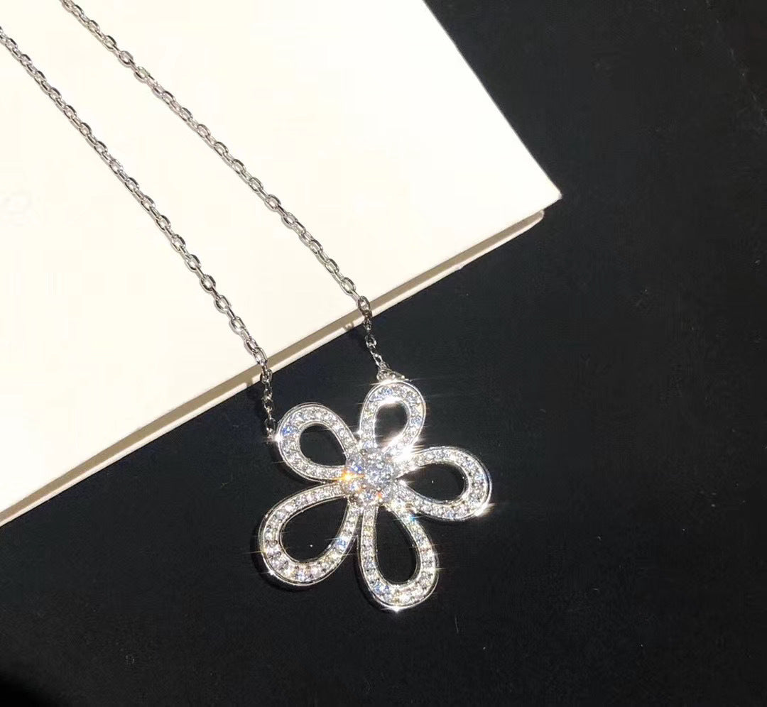 S925 Sterling Silver Five Petal Jewellery Set Abysaz Kollectionz