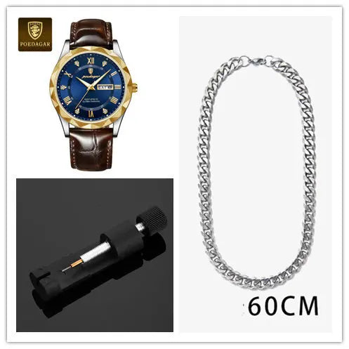 Leather Belt Men's Luxury Fashion Quartz Wrist Watch - Abysaz Kollectionz