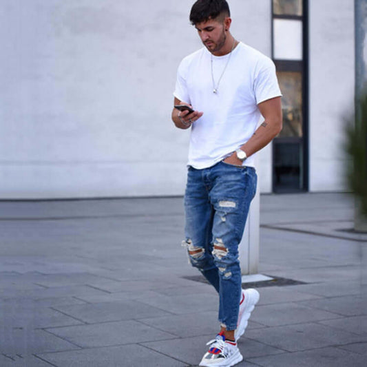 Hole men''s jeans Abysaz Kollectionz