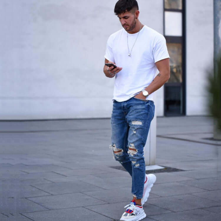 Hole men''s jeans - Abysaz Kollectionz