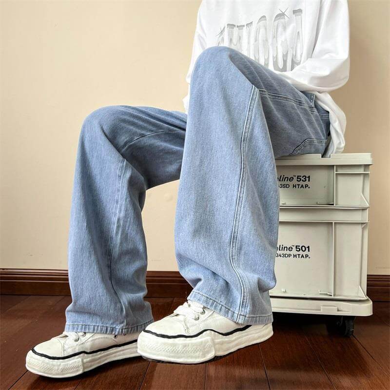 Distressed Straight Jeans For Men Abysaz Kollectionz