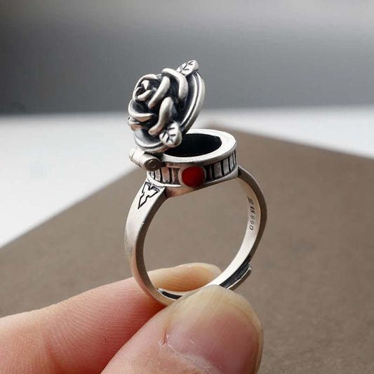 Openable Ring Plated White Gold Jewellery Vintage Abysaz Kollectionz
