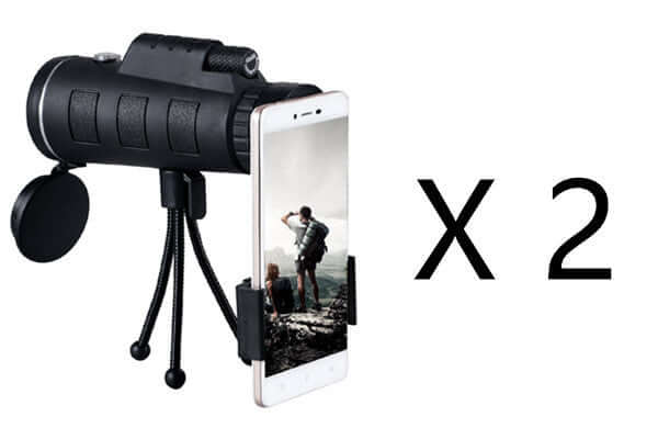 Abysaz Kollectionz Compatible with Apple, Monocular Telescope Zoom Scope with Compass Phone Clip Tripod - Abysaz Kollectionz