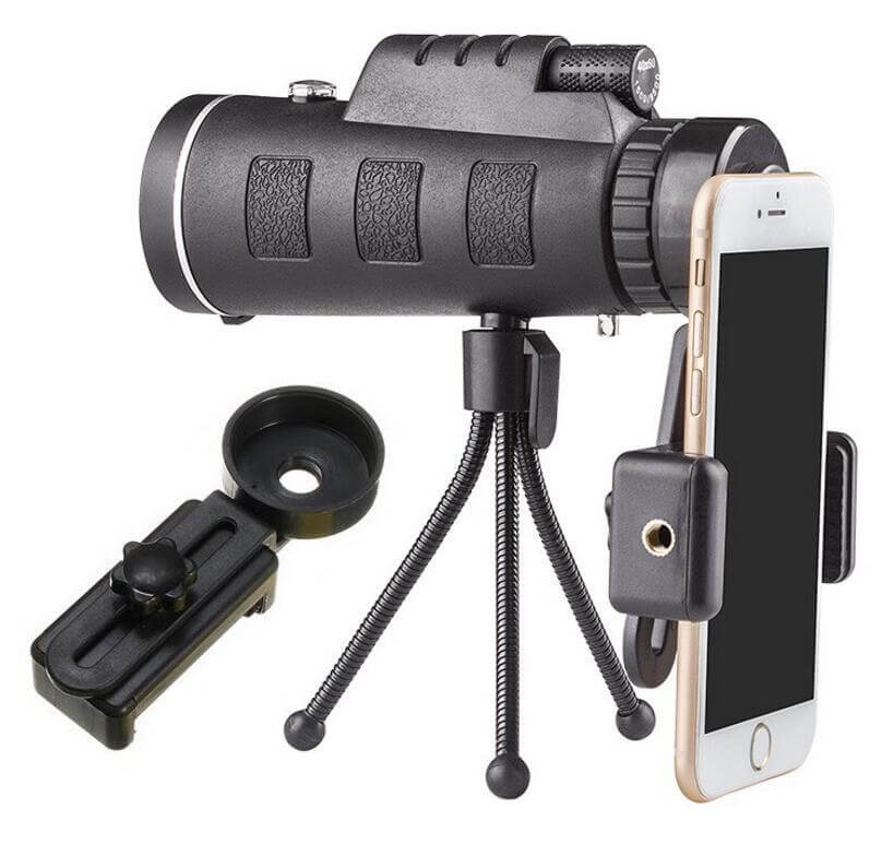 Abysaz Kollectionz Compatible with Apple, Monocular Telescope Zoom Scope with Compass Phone Clip Tripod Abysaz Kollectionz