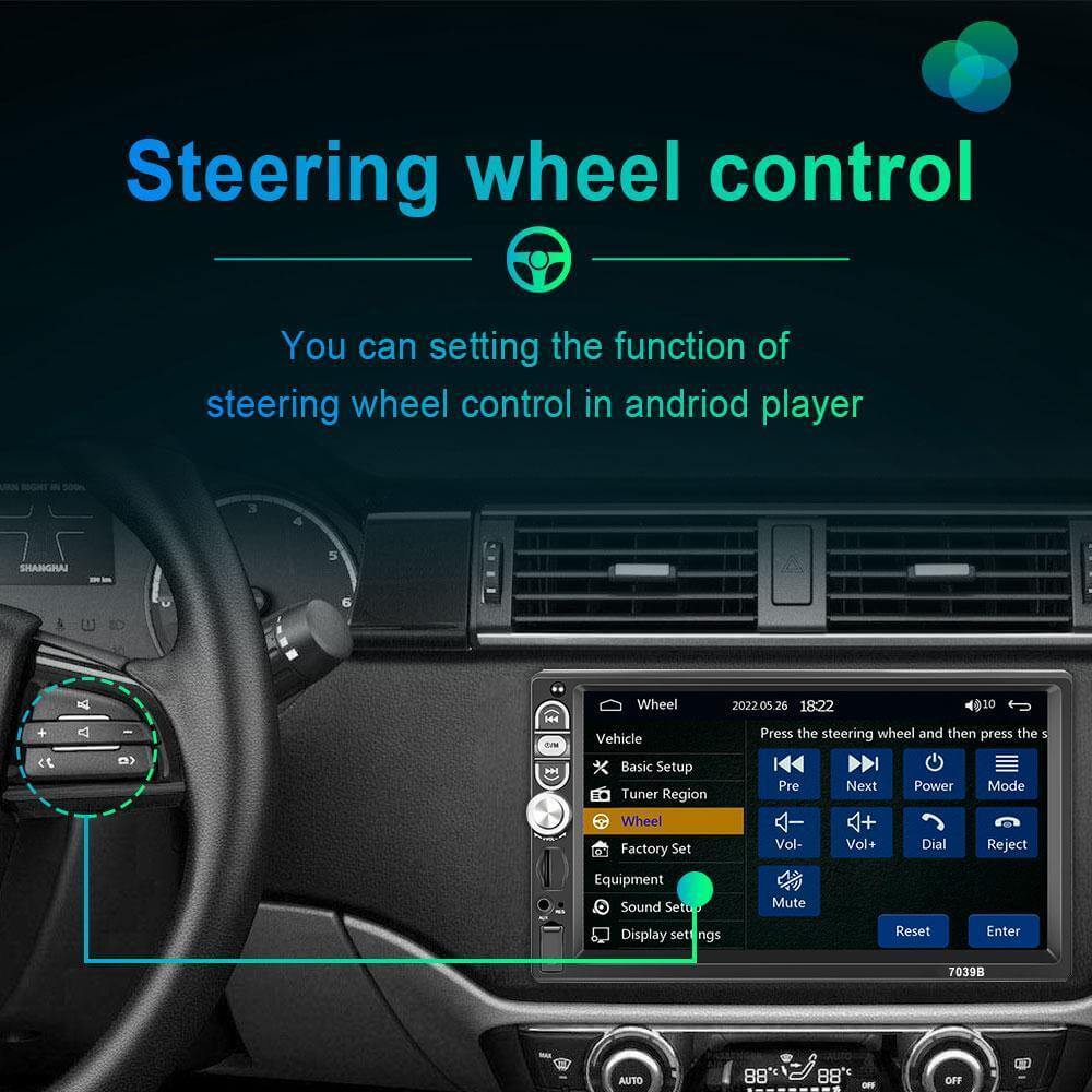 Abysaz Kollectionz 7-inch Single-din Car Stereo, Single-din Car Radio And MP5 Player Supporting Carplay Android Auto - Abysaz Kollectionz