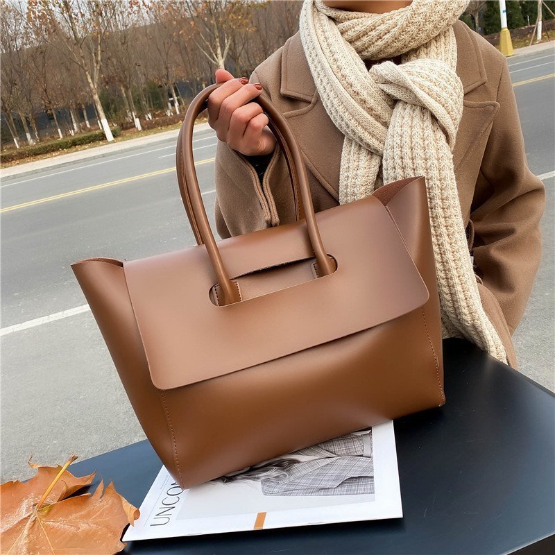 Fashion Women Shoulder Bags Large Capacity Handbags Simple Retro Tote Bags Solid Color Famous Brand High Quality Bags Abysaz Kollectionz