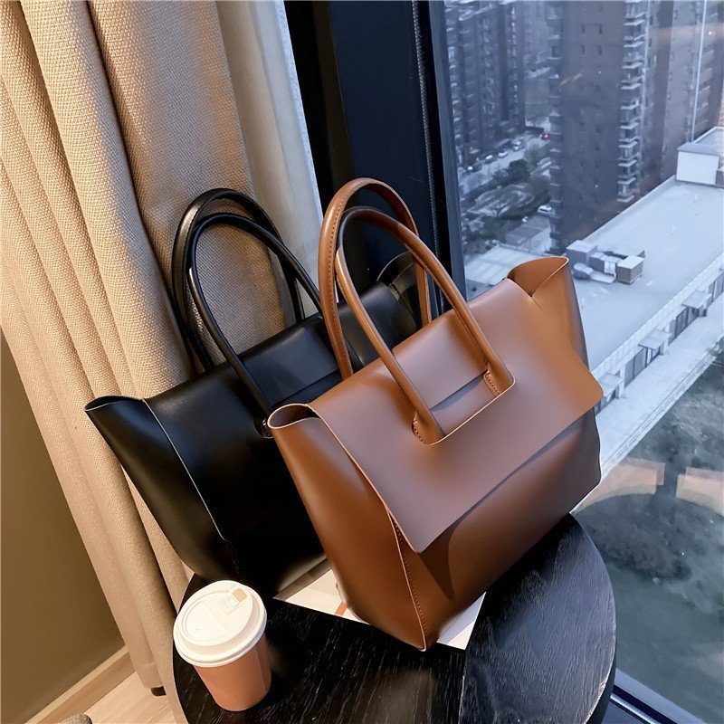 Fashion Women Shoulder Bags Large Capacity Handbags Simple Retro Tote Bags Solid Color Famous Brand High Quality Bags Abysaz Kollectionz