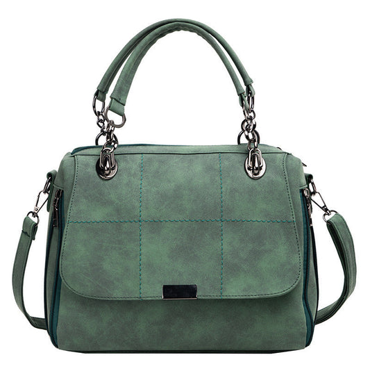 Matte Women  Scrub Female Shoulder Bags Large Capacity Matcha Green PU Leather Lady Totes Boston Bag for Travel Hand Bags Abysaz Kollectionz