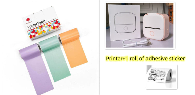 Portable Mini Thermal Label Printer Home Photo Printer Student Wrong Question Printer Bluetooth-compatible Mini Label Printer Price Tag Abysaz Kollectionz