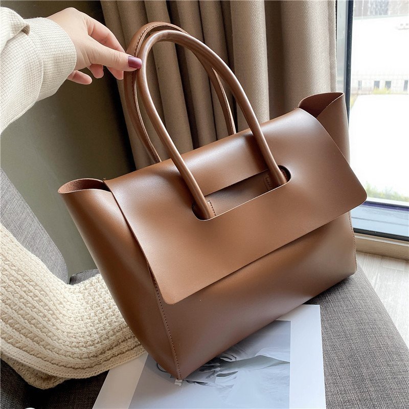 Fashion Women Shoulder Bags Large Capacity Handbags Simple Retro Tote Bags Solid Color Famous Brand High Quality Bags - Abysaz Kollectionz