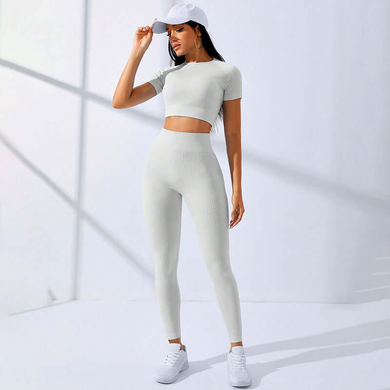 Yoga Clothes Suit Sports High Waist Workout Clothes - Abysaz Kollectionz