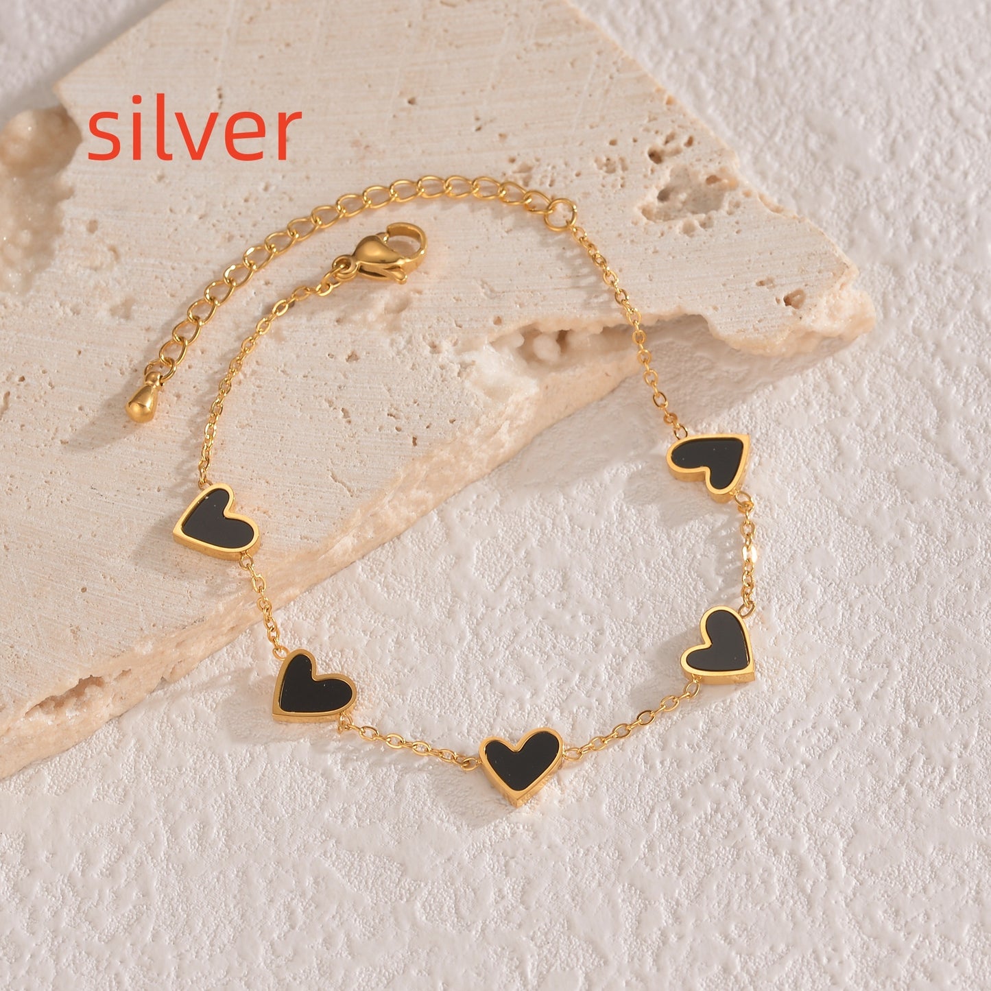Ins Love Bracelet  Stainless Steel Dripping Heart Bracelet Fashion Valentine's Day Jewelry Gift Abysaz Kollectionz