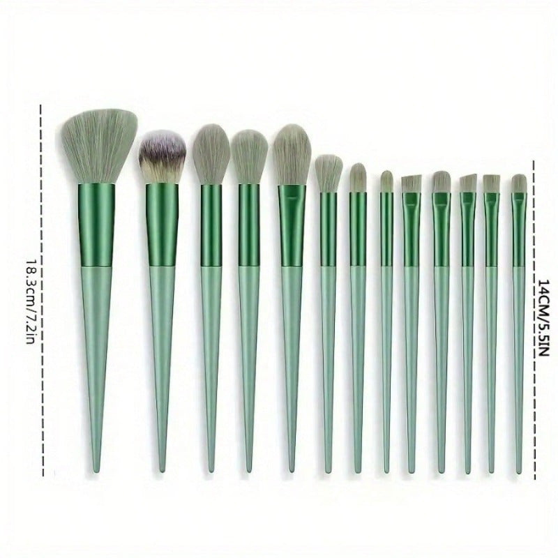 Makeup Brush Set- Soft And Fluffy Professional Makeup Foundation, Powder Eyeshadow, Kabuki Mixed Makeup Brush, Beauty Kit, Makeup Sponge, Beauty Gift, Makeup Beginner -13 Pieces Abysaz Kollectionz
