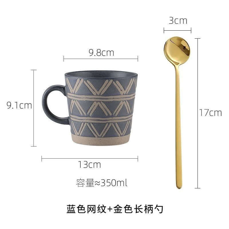 Stoneware Mug Coffee Cup Couple Water Cup - Abysaz Kollectionz